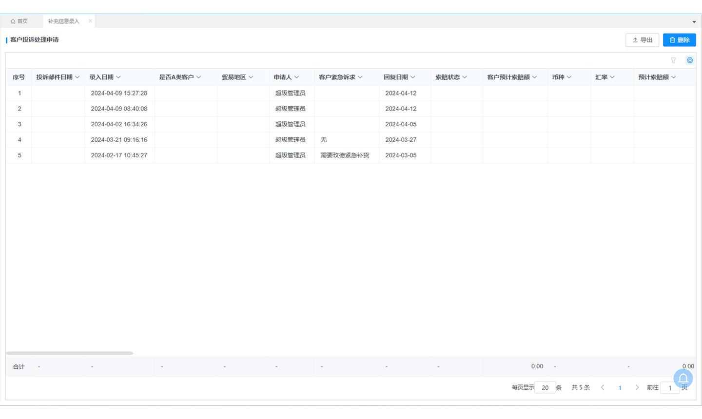 客戶投訴、投訴信息收集