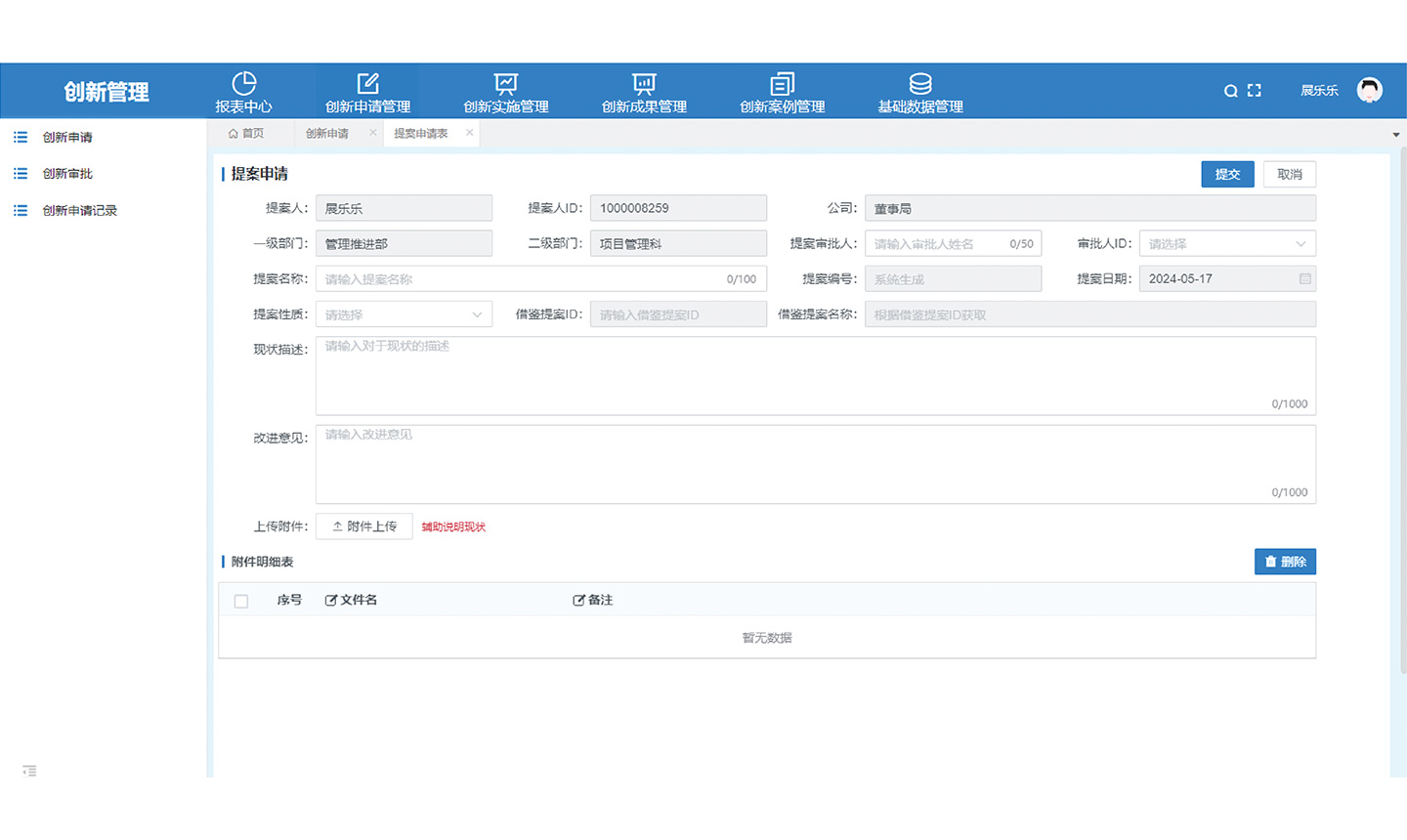 創(chuàng)新申請
